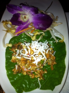 Betel leaves with chicken