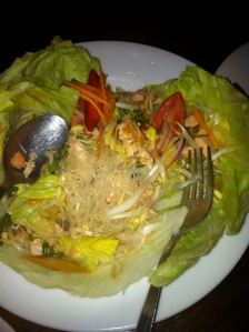 Thai grilled salmon salad